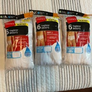 Hanes tagless white Mens briefs